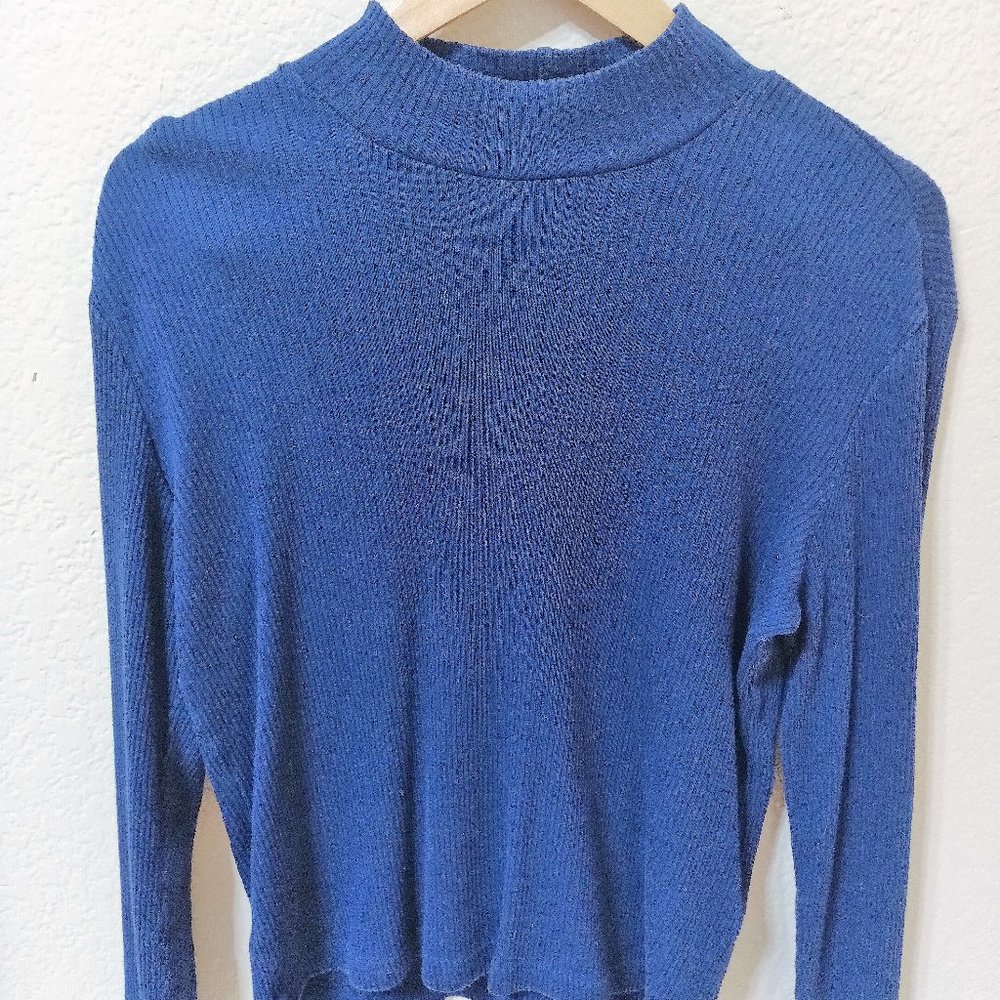 Women's Top, Large W-19", L-22" Ribbed Turtle Neck, Long Sleeves